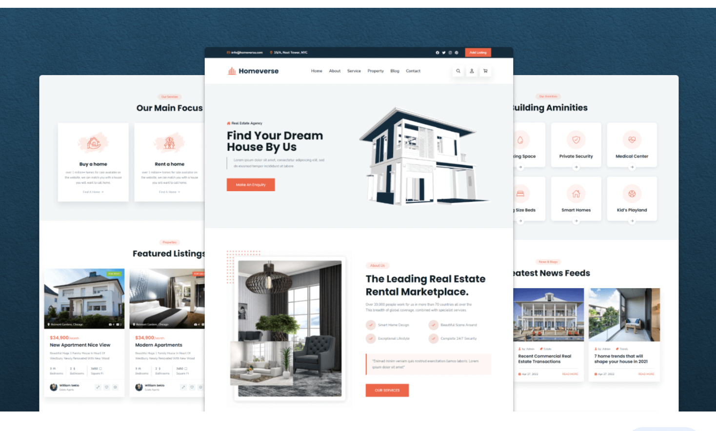 real estate website design dubai
