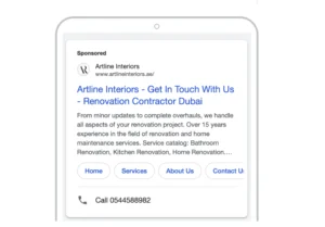 interior design google ads
