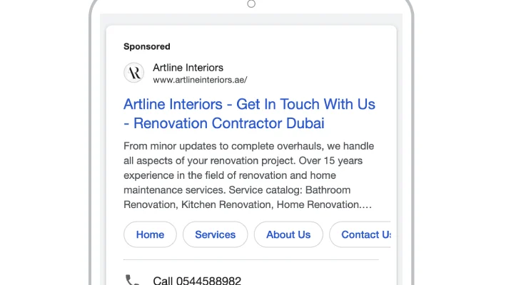 interior design google ads