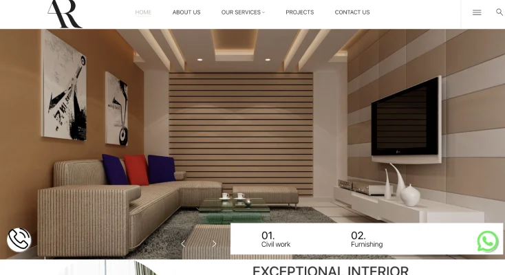 interior design website design