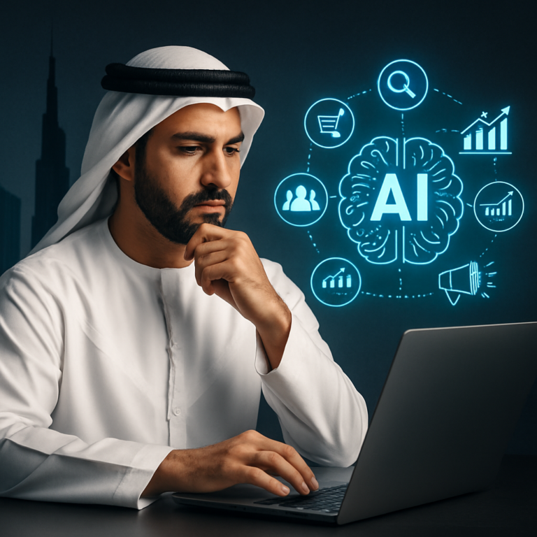 Digital marketing strategy with AI tools for Dubai businesses