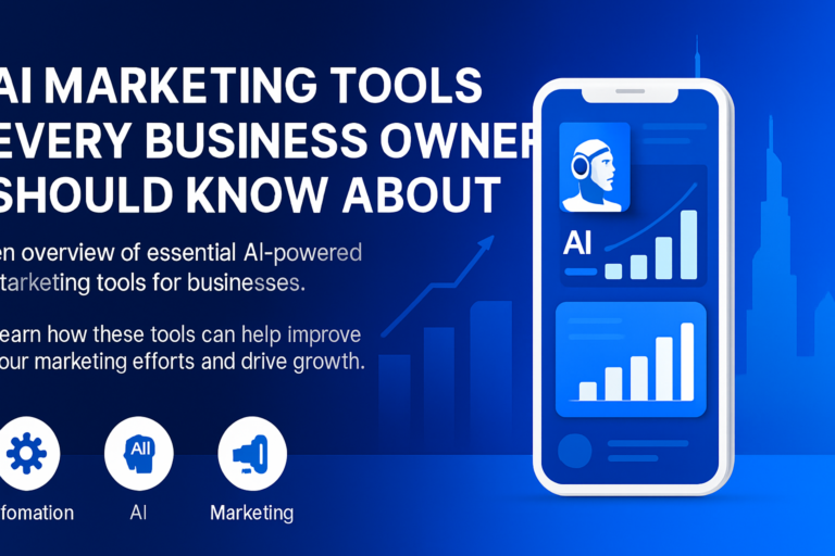 AI marketing tools dashboard showing analytics and social media performance in Dubai business context