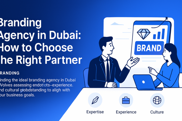 Dubai branding agency team discussing brand strategy for local businesses