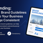 Brand guidelines document showcasing consistent business image in Dubai