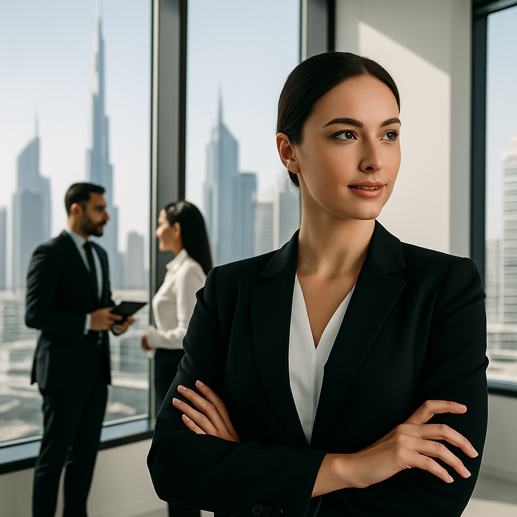 Professional branding elements displayed for Dubai business success
