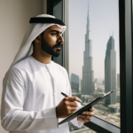 Dubai business owner discussing strong brand identity strategy