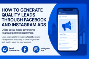 Dubai business owner reviewing Facebook and Instagram ad leads on a laptop