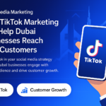 Dubai business owner using TikTok marketing for customer engagement