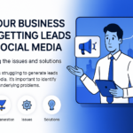 Dubai business owner reviewing social media lead generation performance on laptop