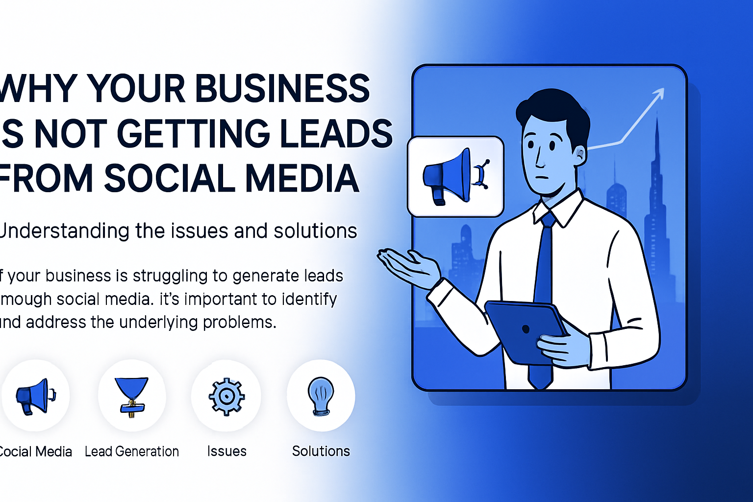 Dubai business owner reviewing social media lead generation performance on laptop