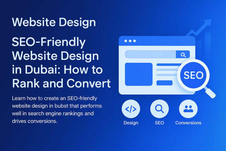 SEO-friendly website design for Dubai business showing high Google rankings and conversions
