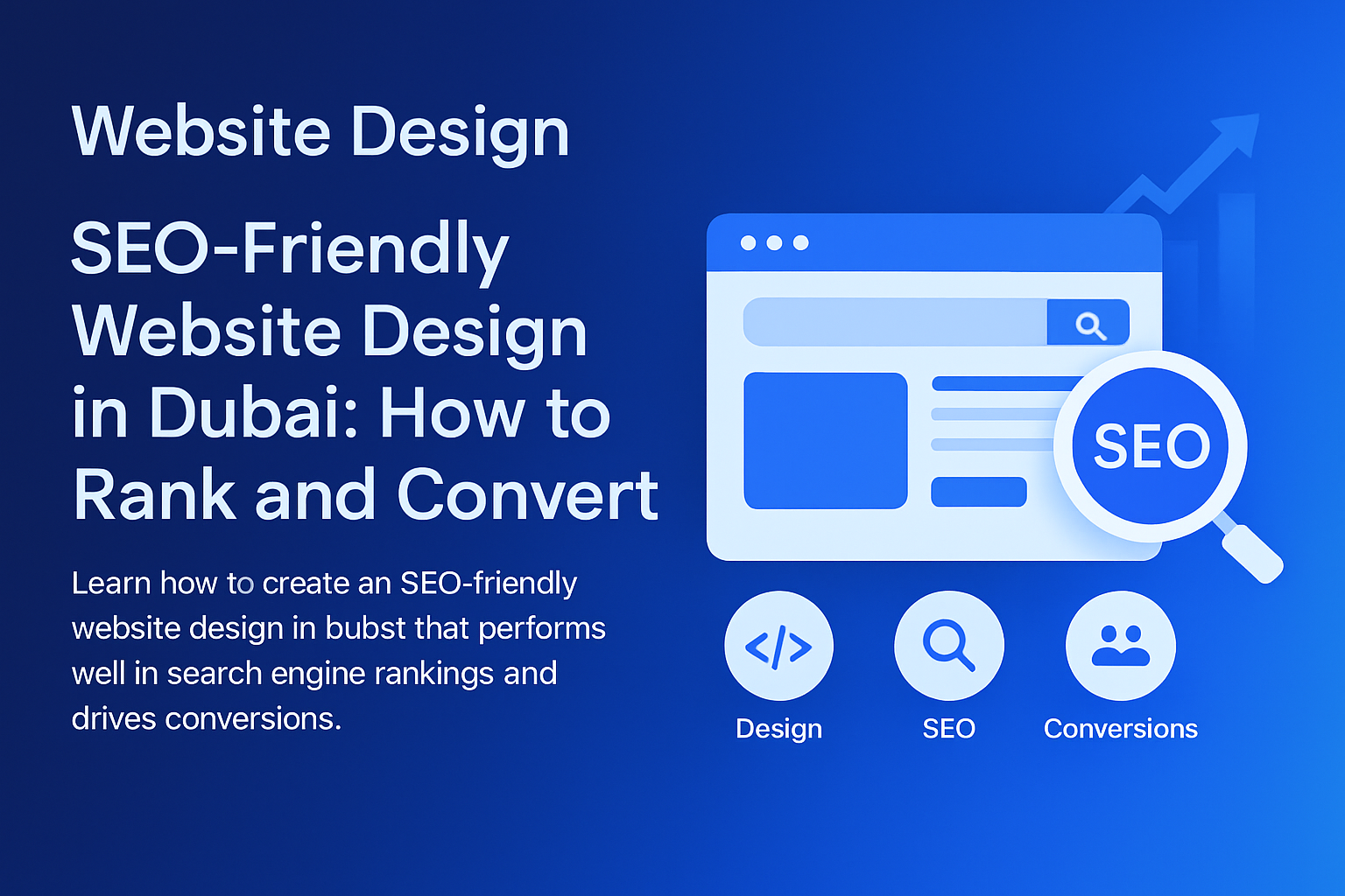 SEO-friendly website design for Dubai business showing high Google rankings and conversions