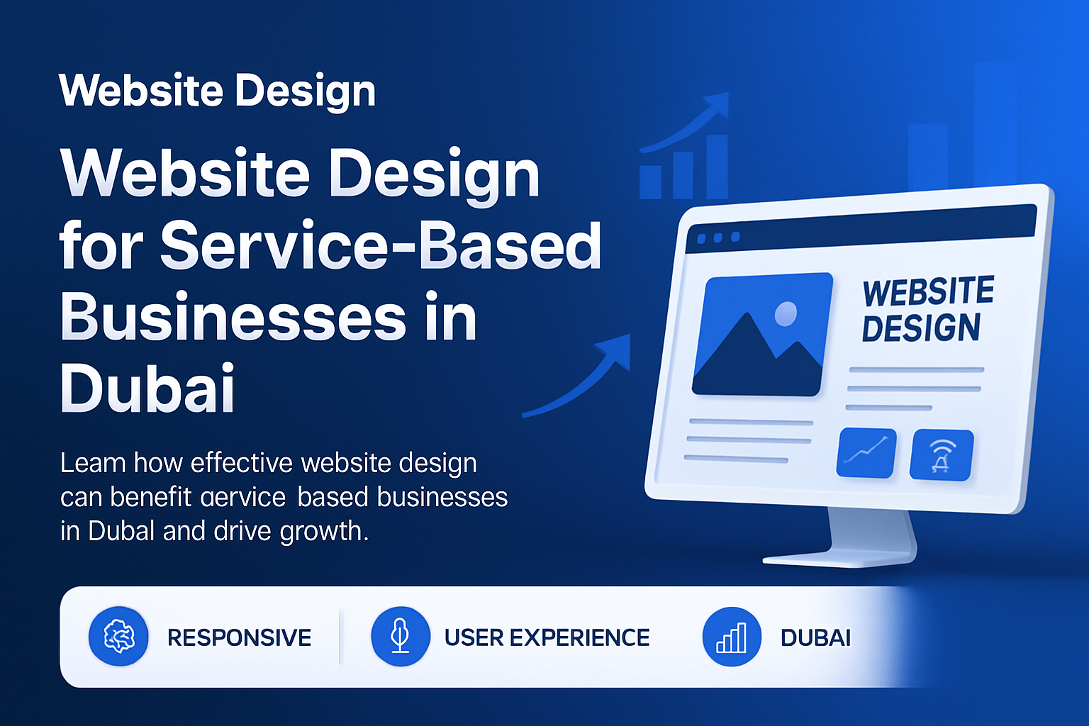 Website design for service-based businesses in Dubai showing user-friendly interface