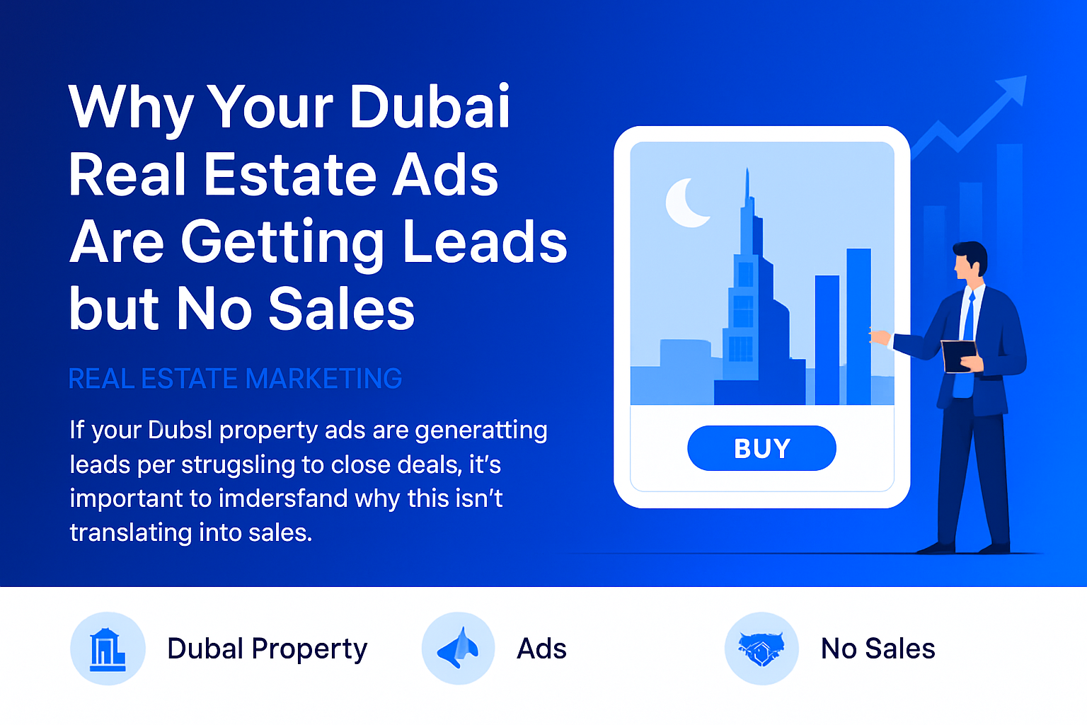 Dubai real estate digital marketing showing ads with leads but no sales